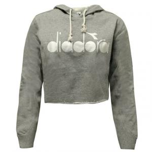 Укороченное женское худи Diadora, серый