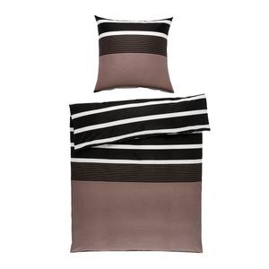 Постельное белье Janine коричневый, черный, 155/220 см