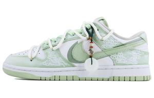 Кроссовки Nike Dunk Skateboarding Shoes Men Low-top Green, белый