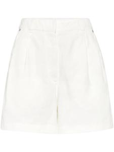 Шорты из смеси хлопка и льна Brunello Cucinelli, белый