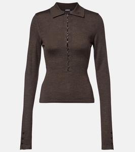 Шерстяная поло Jacquemus, Dark Brown