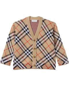 Свитер Burberry Kids Mini Graham Check, цвет Sand IP Check