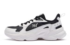 361° Облачные износостойкие зимние утепленные повседневные кроссовки мужские черно-белые Obsidian Black/Feather White, цвет Obsidian Black/Feather White
