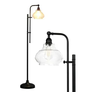 Напольная светодиодная лампа Austin 175 см с регулируемой высотой и стеклянным абажуром Brightech, черный