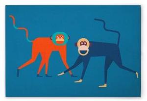 Картина на холсте A.S. Création Monkey Business 2 цвет blauorange