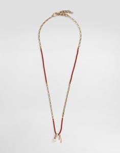 Металлическое ожерелье с драгоценными камнями и подвесками Dolce & Gabbana, золото