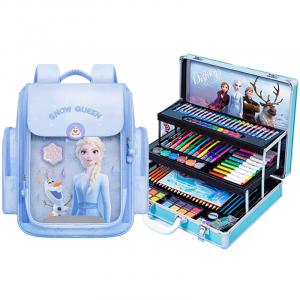 Disney Полиэстеровый вместительный рюкзак для школьников с молнией, Blue+Painting