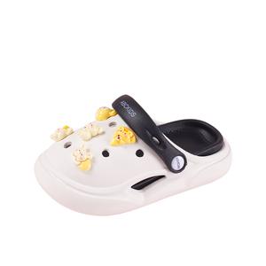 Детские тапочки, устойчивые к истиранию, дышащие, легкие, с амортизацией ABC KIDS, белый/черный