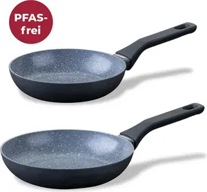 Набор сковород Cosmo из 2 предметов, Ø 20 см и Ø 24 см. Высококачественные сковороды для всех типов плит, пригодные для использования в духовке при температуре до +150 °C, мраморный вид, антипригарное покрытие. Fackelmann