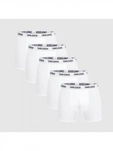 SMILODOX Боксерские трусы, комплект из 5 штук, белые