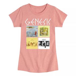 Футболка Genesis Albums для девочек 7–16 лет Licensed Character, розовый