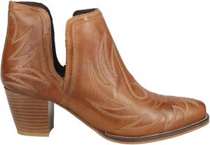 Женские казуальные ботильоны Roper Rowdy с вышивкой, заостренным носком, средней посадки на щиколотке, каблук 2-3 - коричневые