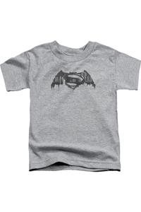 Детская футболка с коротким рукавом и логотипом «Бэтмен против Супермена: Городской пейзаж» Gildan, athletic heather