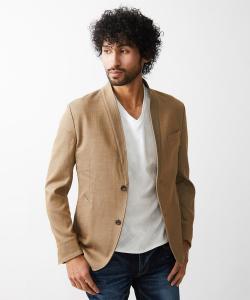 Куртка без воротника в джинсовом стиле Michel Klein Homme, цвет Beige(82)