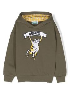 Kenzo Kids худи с логотипом, зеленый