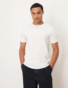 Футболка ARKET из чистого хлопка, плотная, облегающая, белого цвета
