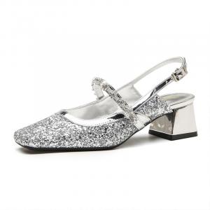 Dunnu Серебряные туфли на шпильке для женщин, цвет Silver