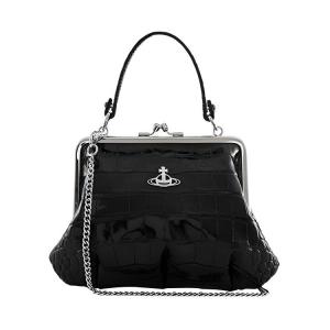 Сумка-пельмень из телячьей кожи через плечо на пояс Клатч Кошельки Vivienne Westwood черный