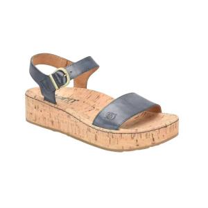 Женские сандалии-сари темно-синего цвета Born, темно-синий