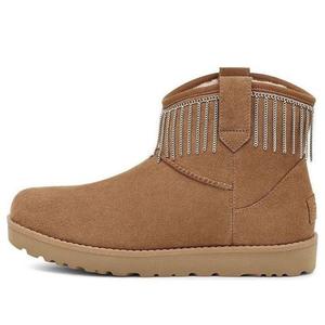 Ботинки зимние UGG WMNS Classic Mini Fringe, коричневый