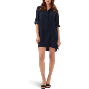 Платье Trina Turk Portrait Shirt, цвет Indigo