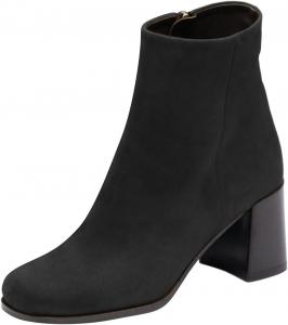 Женские ботильоны FOWT с квадратным носком, на высокой массивной подошве, короткие, с боковой молнией, повседневные уличные ботинки, размеры 4-16 US, Black