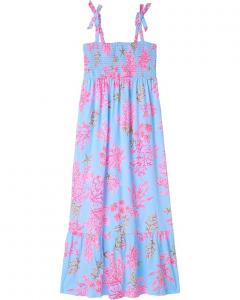 Платье Lilly Pulitzer Kids Mini Kailua Maxi Dress, цвет Multi Royal Coral