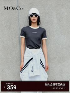 Футболка Moco Moanco с короткими рукавами и круглым вырезом, серый