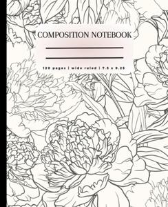 Green and Sand Floral Composition Notebook. 120 pages, 7.5x9.25 (Independently published)