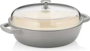 Сковорода чугунная фермерская KELA Calido, светло-серая, круглая, 16,0 см x 28,0 см, 3,8 л Kela