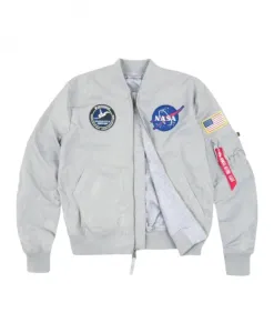Двусторонняя куртка-бомбер NASA II Alpha Industries, серый