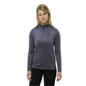 Футболка Jack Wolfskin Sky Thermal Half Zip long sleeve, серый