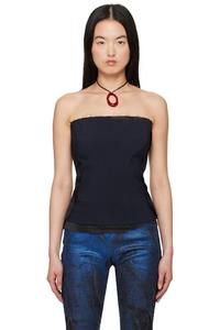 Корсажный топ из темно-синего костюма Ottolinger