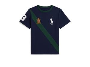 Футболка Polo Ralph Lauren Kids Big Pony 20th Anniversary Crest Tee, цвет Newport Navy/Vintage Pine