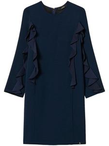 Мини-платье с оборками TWINSET, синий