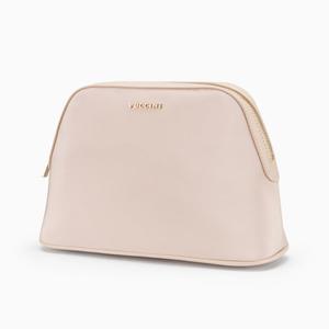 Женская дорожная косметичка большая вместительная на молнии PUCCINI бежевого цвета QML006-6A