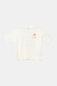 Детская хлопковая футболка MERCEDES Adidas Performance, бежевый