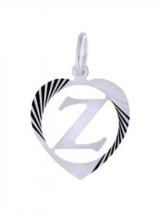 Lucardi Подвеска из серебра 925 пробы в форме сердца с буквой Z