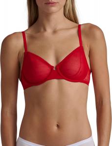 Женский бюстгальтер-балконет Tommy Hilfiger без подкладки на косточках, Tango Red