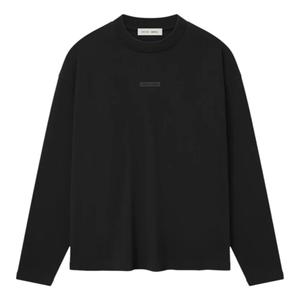 Классическая футболка с длинным рукавом Fear of God Essentials, цвет «черный уголь»