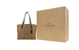 COACH Сумка-шоппер Mollie Canvas с кожаными вставками
