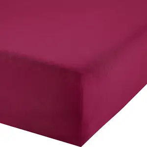 Простыня на резинке Boxspring Murnau" wine red 180x200 cm - 200x200 cm" Erwin Müller