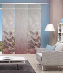 Раздвижная штора twentyfour Abbe, полиэстер - бордо - 60 x 245 см - комплект из 3 шт.