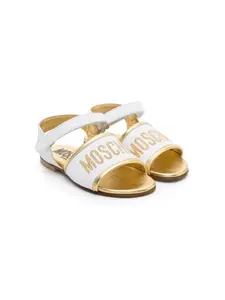 Сандалии с логотипом Moschino Kids, белый
