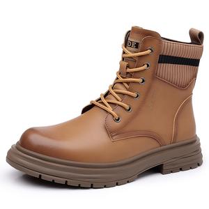 GZZ Мужские ботинки Martin черно-коричневые коричневые без подкладки, цвет Brown Unlined Shoes