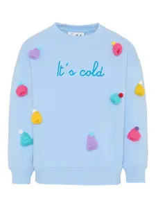 Толстовка с вышивкой Mc2 Saint Barth Kids, синий