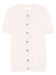 Кардиган с короткими рукавами и пуговицами Allude, розовый