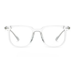BOELEO Пластиковая оправа квадратной формы для очков унисекс, Clear White