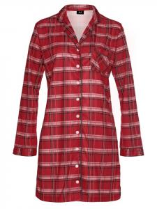 Ночная рубашка в красную клетку H.I.S