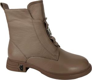 Женские классические боевые ботинки, ботинки на шнуровке с платформенной подошвой, повседневный милитаристский стиль Generic, Apricot